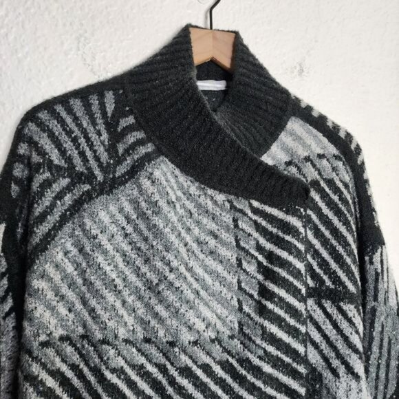 Prana Celandie Reversible Sweater Women's Size Medium/Large Black Gray - Picture 2 of 6